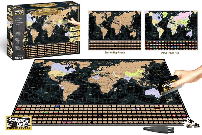 Scratch Off: Map de la World  - 1000 p