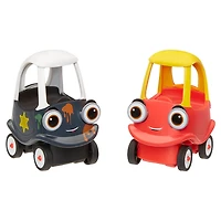 Let's Go Cozy CoupeMC - Mini véhicules à couleur changeante, paquet de 2, pour un jeu divertissant de véhicule à pousser