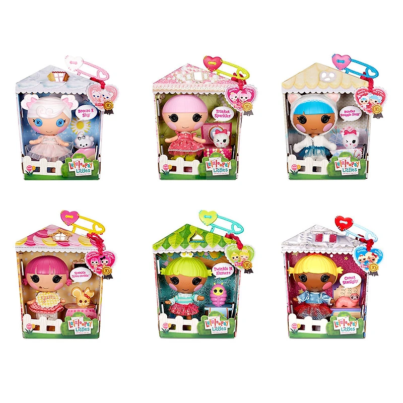 Lalaloopsy Littles Doll - Trinket Sparkles with Pet Yarn Ball Kitten, 7" princess doll