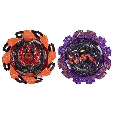 Beyblade Burst QuadStrike Dual Pack, pack de 2 toupies de compétition Ambush Nyddhog N8 et Chain Poseidon P8