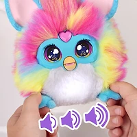 Furby DJ Furby, peluche électronique arc-en-ciel pour filles et garçons, à partir de 6 ans - Version anglaise