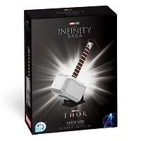 4D Build, Marvel Studios Thor's Hammer Mjolnir, 3D Paper Model Kit, 84 Piece Paper Model Kit