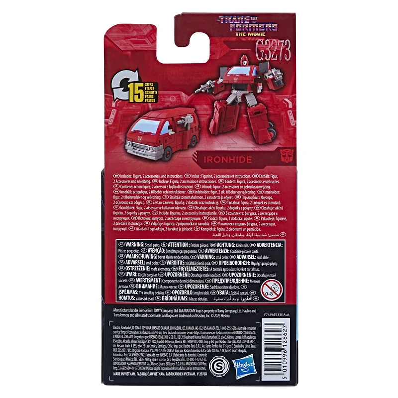 Transformers Generations Studio Series, figurine Ironhide classe Origine de 8,5 cm, Les Transformers : le film