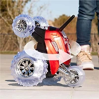 Toy RC Monster Spinning Car Metallic Red