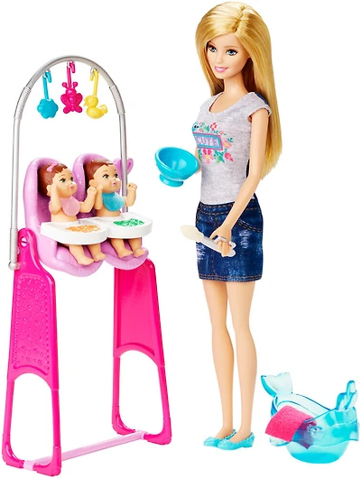 Barbie - Careers Twin Babysitter Doll & Playset