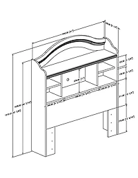 Summer Breeze Tête de lit bibliothèque Simple Blanc antique