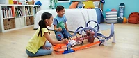 Hot Wheels RacerVerse Spider-Man's Web-Slinging Speedway Track Set with 2 Hot Wheels Racers