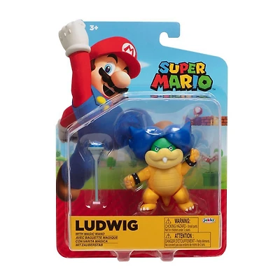 Figurine Nintendo de 4 pouces - Ludwig Von Koopa avec Baguette 