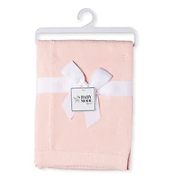 Baby Mode Signature rose Tricot Couverture avec bordure