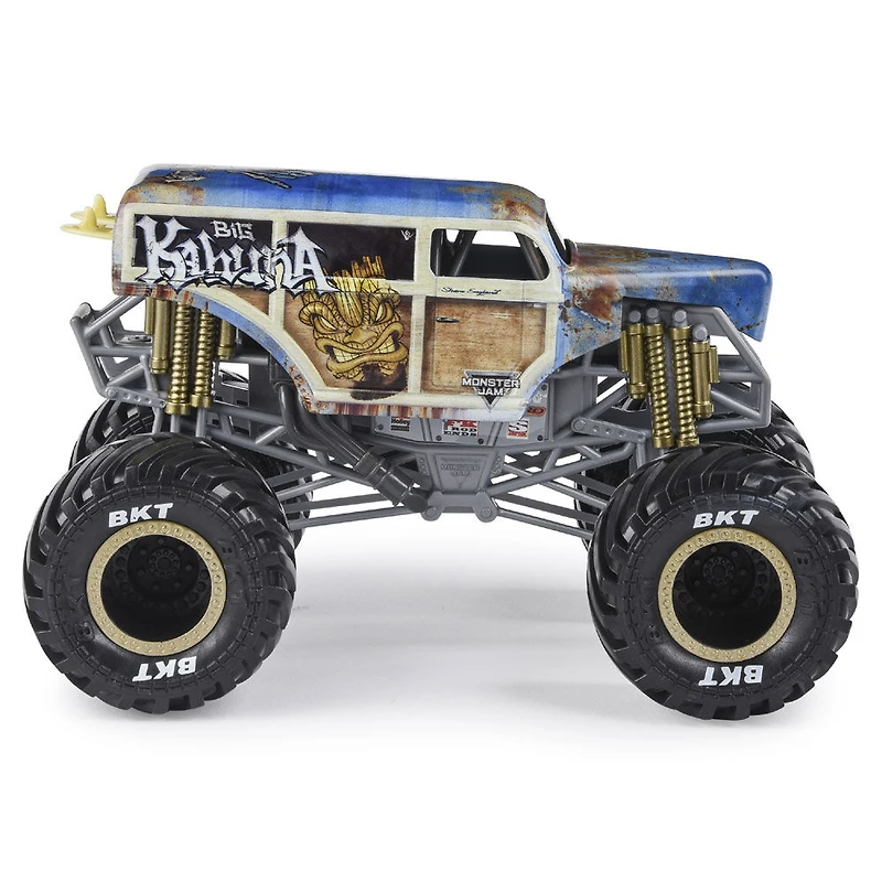 Monster Jam, Monster truck Big Kahuna officiel, véhicule en métal moulé, échelle 1:24