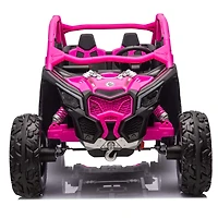 KIDSVIP Can-Am Maverick 2X24V Buggy UTV 4X4 pour enfants et tout-petits avec RC - Rose