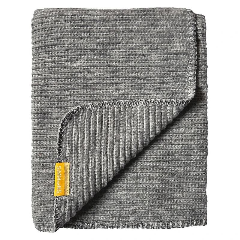 Couverture En Coton Simmons Gris Mélange