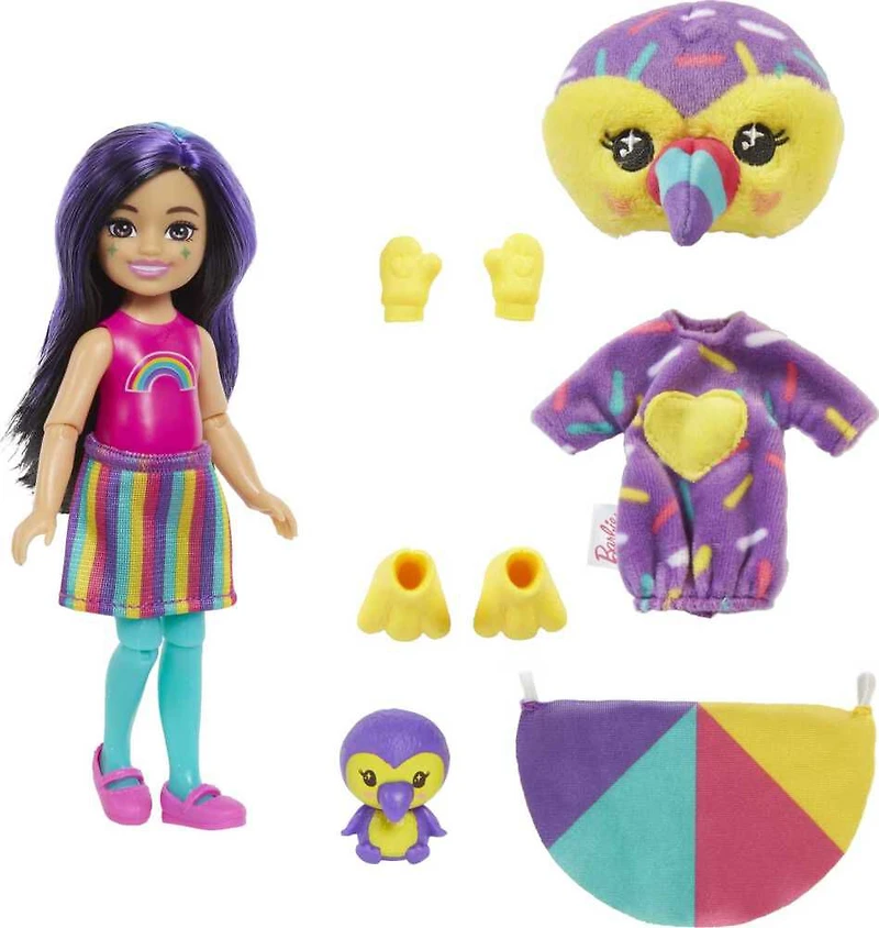 Barbie Chelsea Cutie Reveal Série Jungle-Poupée toucan