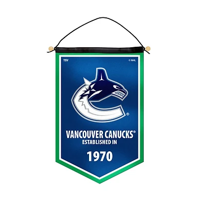 Banniere victoire des Vancouver Canucks de la LNH (12 pouces sur 18 pouces)