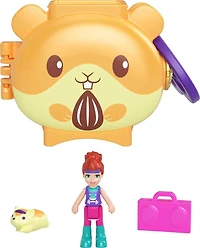 Polly Pocket Coffret Thème Animal avec des activités amusantes, et 1 poupée, 1 figurine d'animal et 1 accessoire