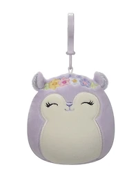 Squishmallows de 8,8 cm à pince - Pâques - Sydnee écureuil violet