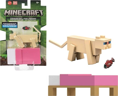 Minecraft - Collection de figurines et d'accessoires pour chat persan
