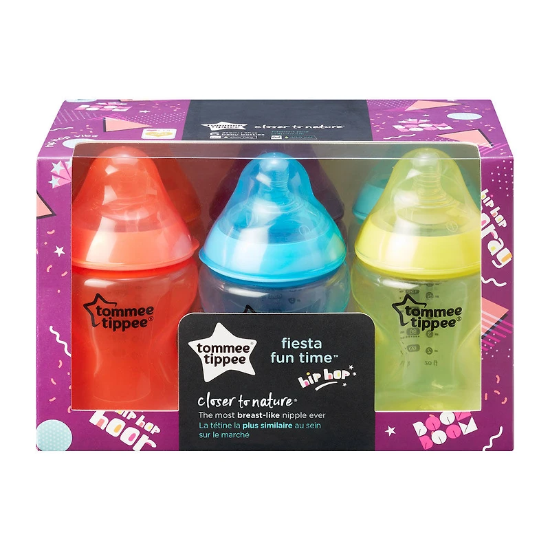 Tommee Tippee Fiesta Fun Time Bottle 6-Pack, 9oz
