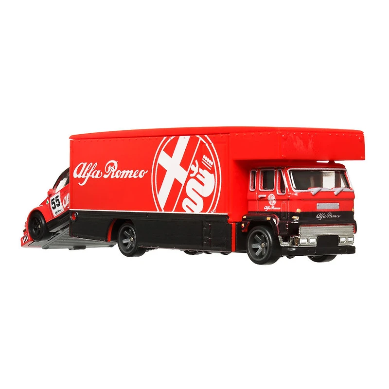 Hot Wheels-Team Transport-Voiture de course et camion de transport