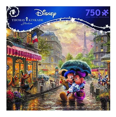 Ceaco Thomas Kinkade Disney Puzzle 750 pièces Mickey et Minnie à Paris - Édition anglaise