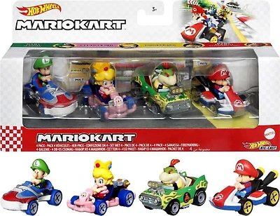 Hot Wheels mariokart 4 Pack