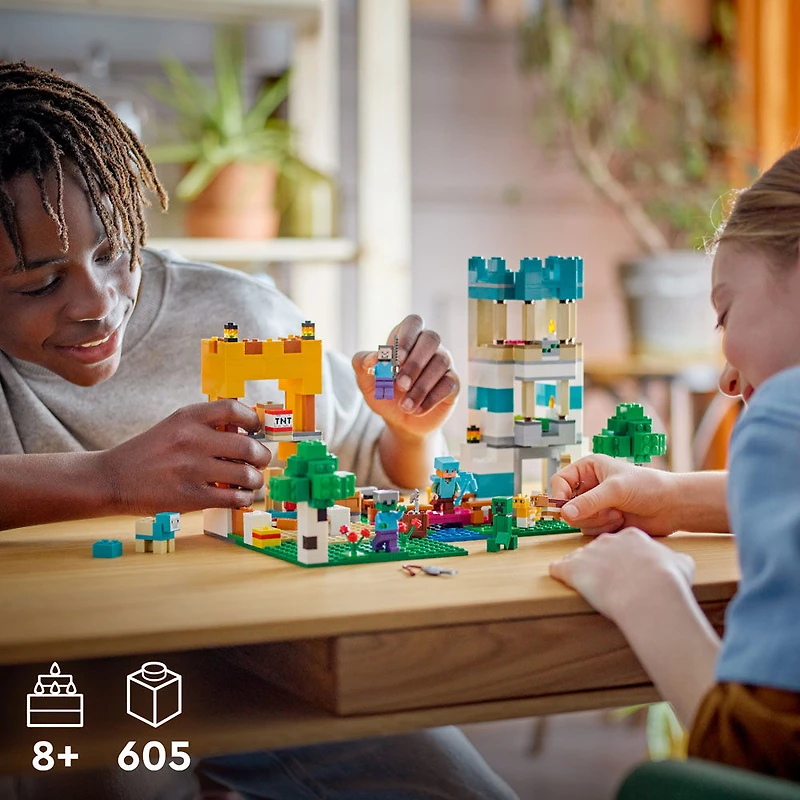 LEGO Minecraft The Crafting Box 4.0 21249 Building Toy Set; Custom-Build Playset with Fortress for Kids Aged 8+ (605 Pieces)