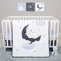 Ensemble De Literie De Berceau 4 Pièces Ourson Sommeillant