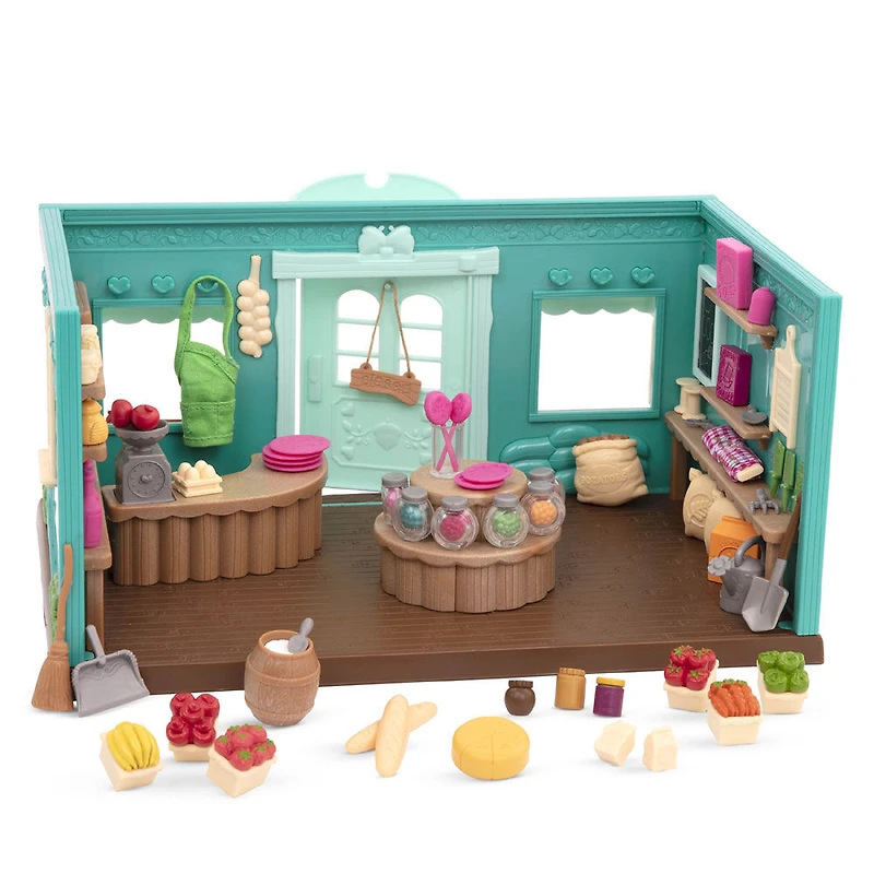 Honeysuckle Hollow, Magasin Général, Li'l Woodzeez, Magasin avec aliments-jouets - les motifs peuvent varier