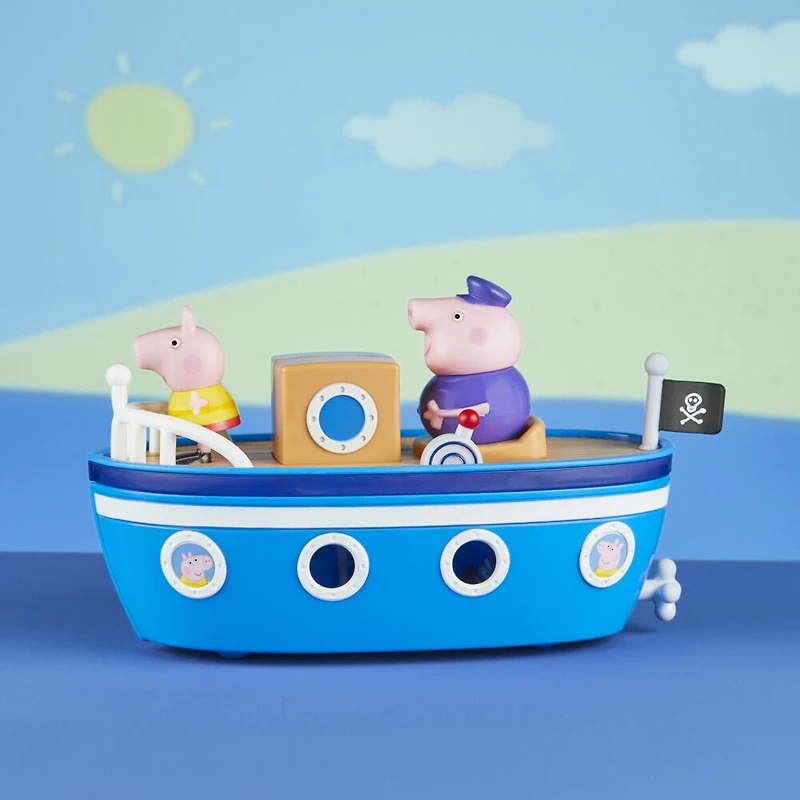 Peppa Pig Peppa's Adventures Grandpa Pig's Cabin Boat Vehicle Preschool Toy