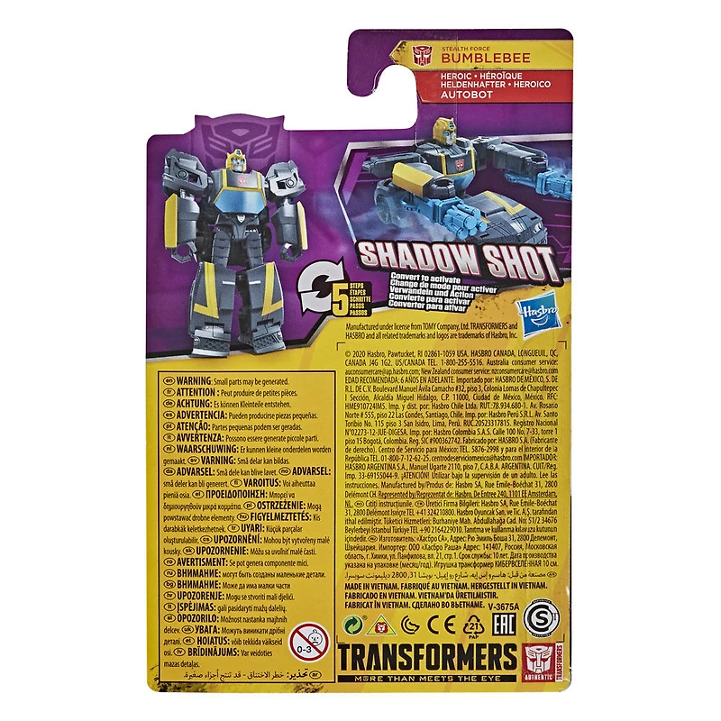 Transformers Bumblebee Cyberverse Adventures Action Attackers Scout Class Stealth Force Bumblebee Action Figure