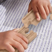 Thomas et ses amis - Piste en bois - Coffret de sections de piste droites et courbes Clackety Track