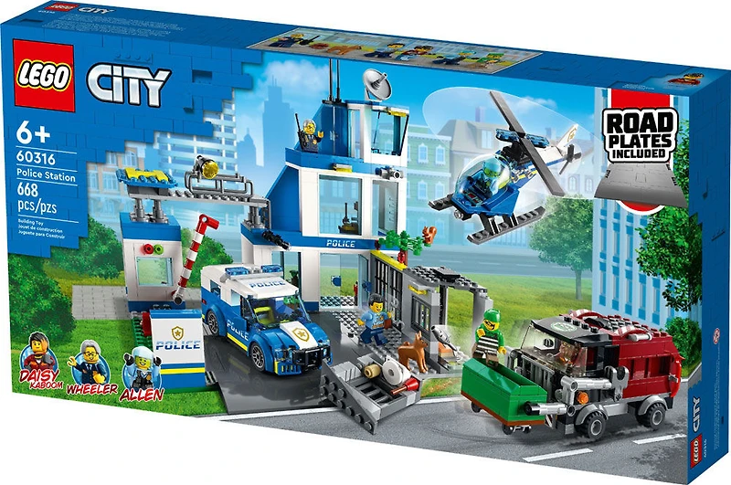LEGO City Le poste de police 60316 Ensemble de construction (668 pièces)