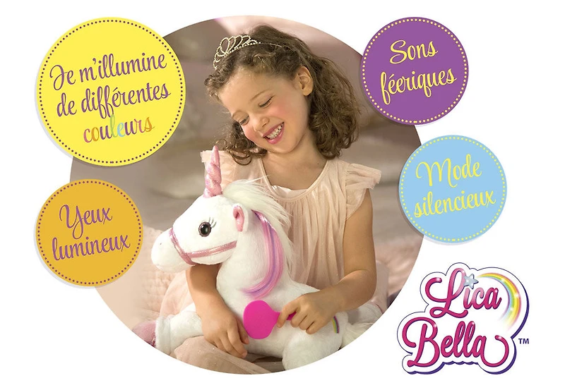 Lica Bella Rainbow Dreams Licorne avec Sons et Lumières
