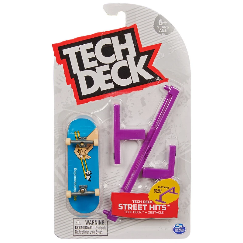 Tech Deck, Street Hits, Fingerboard Enjoi Skateboards avec obstacle barre plate