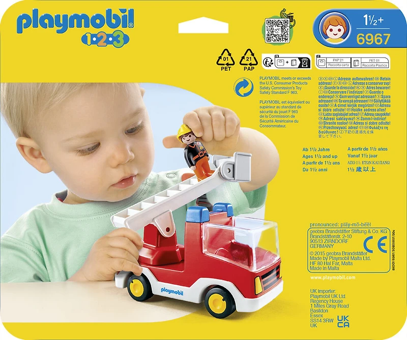 Playmobil - Camion de pompiers avec échelle pivotante