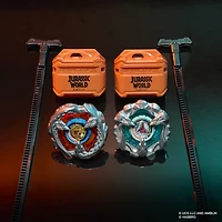 Beyblade X Jurassic World Collab T. Rex vs. Mosasaurus Multipack Set