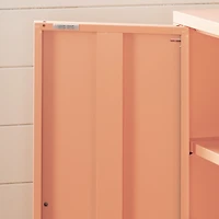 Crea Meuble de rangement avec 2 portes en métal Orange