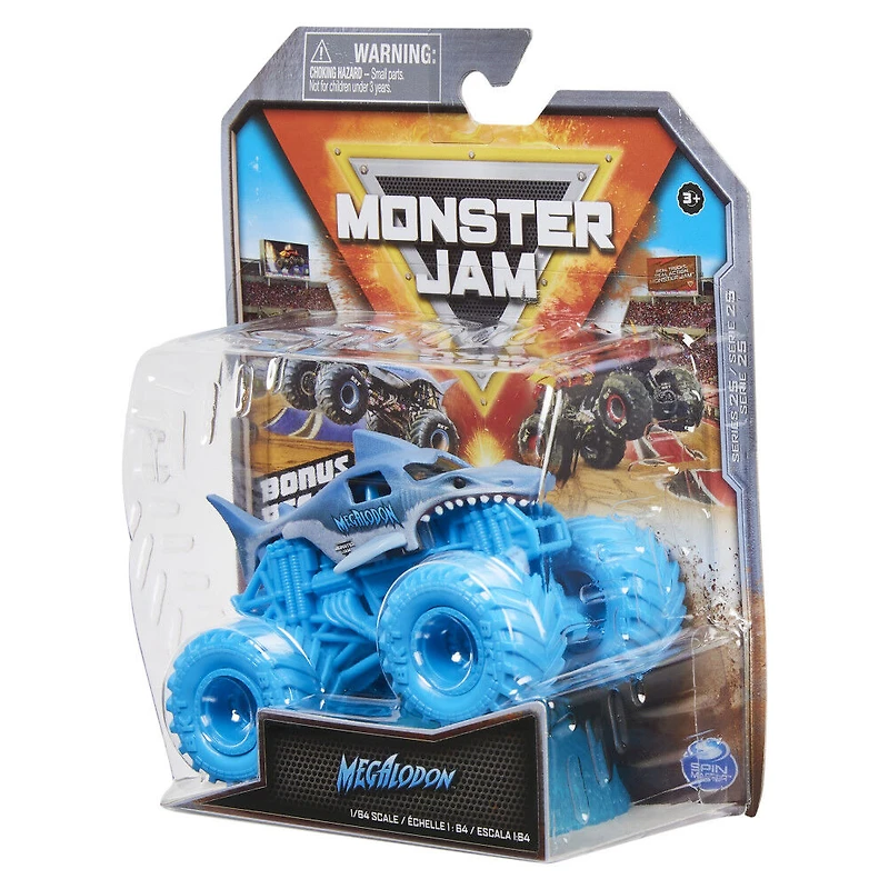 Monster Jam, Official Megalodon Monster Truck, Die-Cast Vehicle, 1:64 Scale