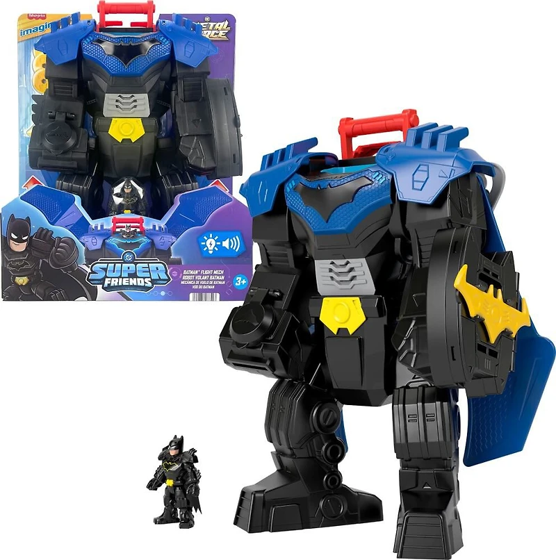 Fisher-Price Imaginext DC Super Friends Batman Flight Mech Toy with Lights, Sounds & Action Figure