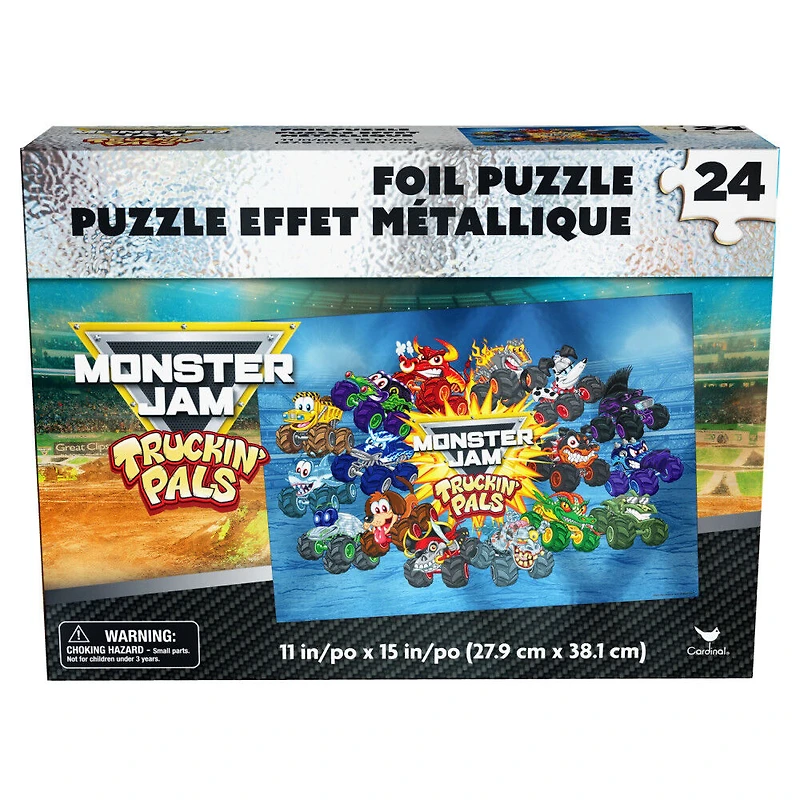 Monster Jam, Puzzle avec effet métallique de 24 pièces