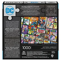 DC Comics, Action Comics 1000-Piece Jigsaw Puzzle Superman Retro Collage Book Artwork with Poster Included