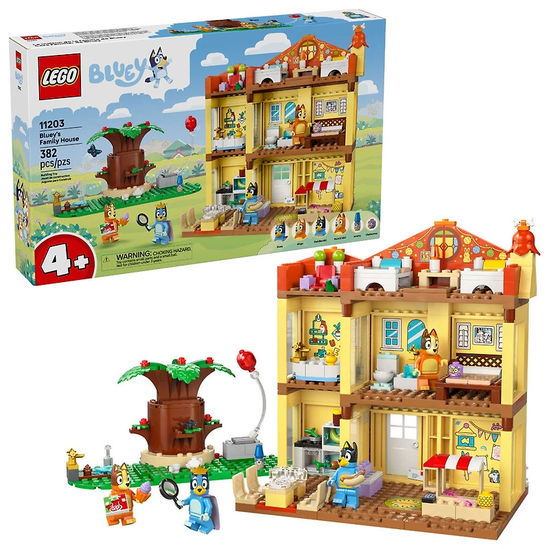 LEGO Bluey : La Maison de la Famille de Bluey, Ensemble de Construction de Maison et Jouets pour Jeu de Simulation 11203
