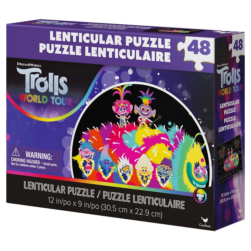 Trolls World Tour 48-Piece Lenticular (3D) Puzzle