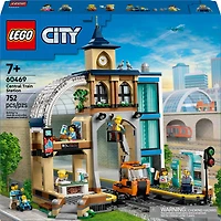LEGO City La Gare Centrale, Ensemble pour les Amateurs de Jouets de Construction et de Modèles de Trains 60469