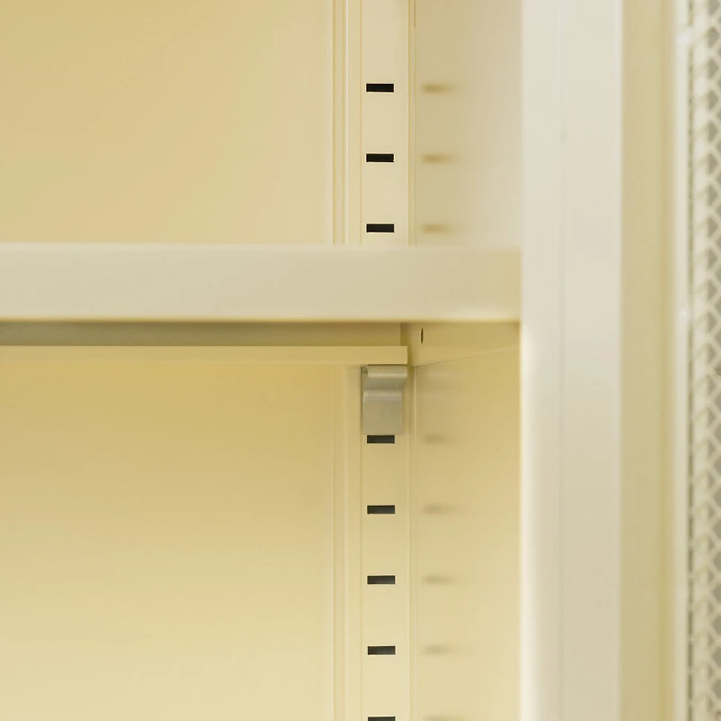 Crea Meuble de rangement avec portes grillagées en métal Jaune