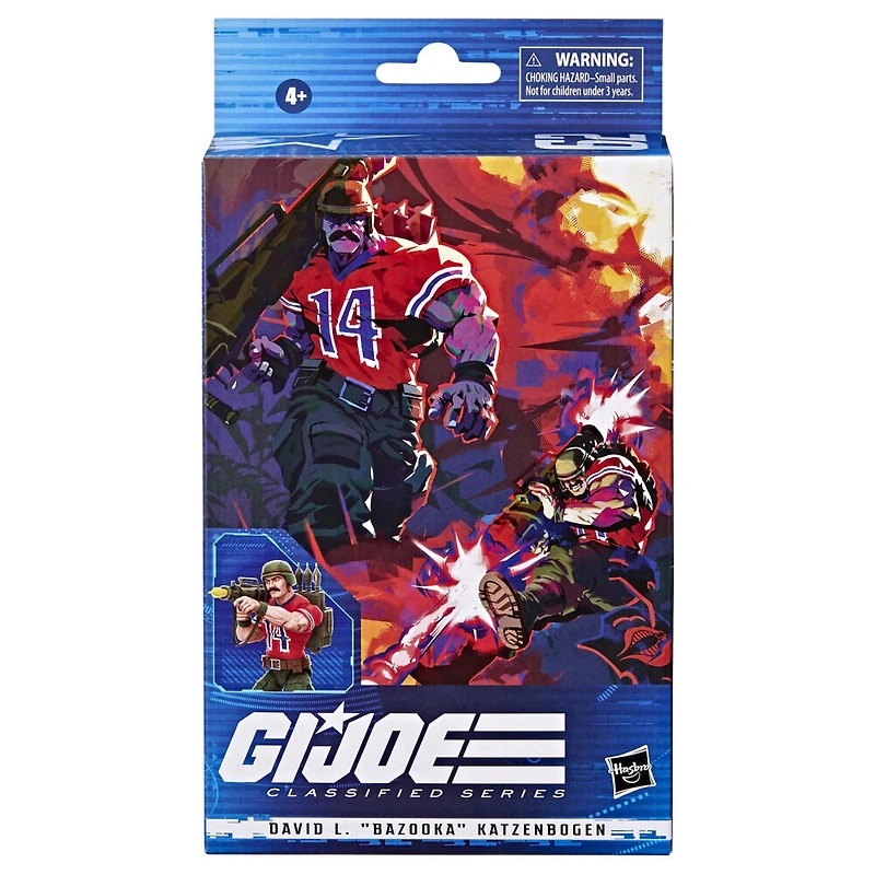 G.I. Joe Classified Series, figurine David L. "Bazooka" Katzenbogen 62 de collection, accessoires, emballage spécial