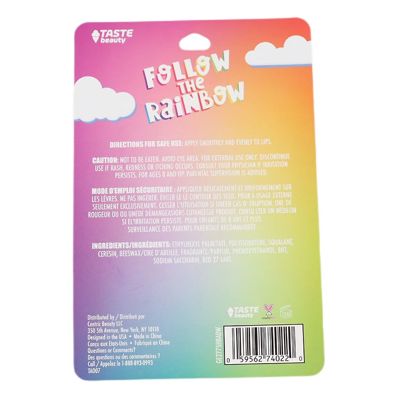 Baume à Lèvres Jeu Tactile Porte-Clés Arc-en-Ciel