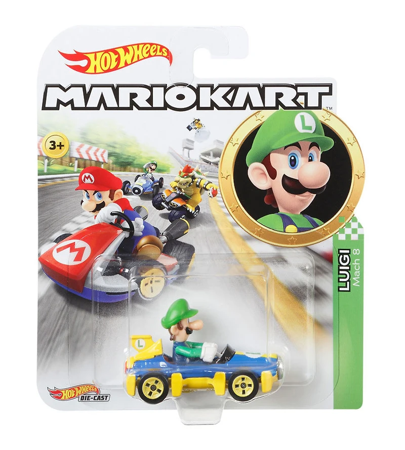 Hot Wheels - Mario Kart - Luigi Mach 8