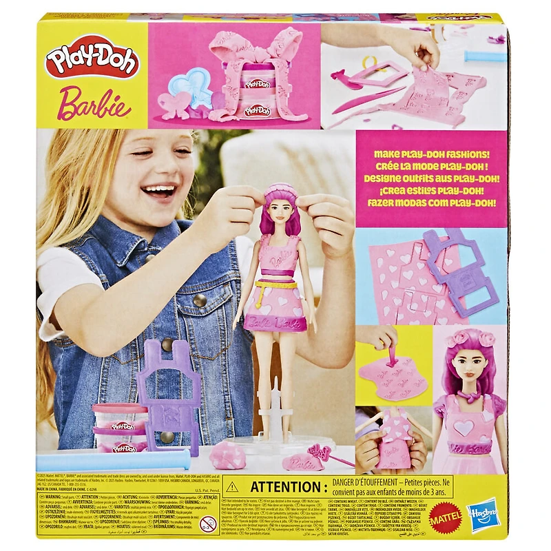 Play-Doh Barbie Coeurs et coiffure, coffret de pâte à modeler