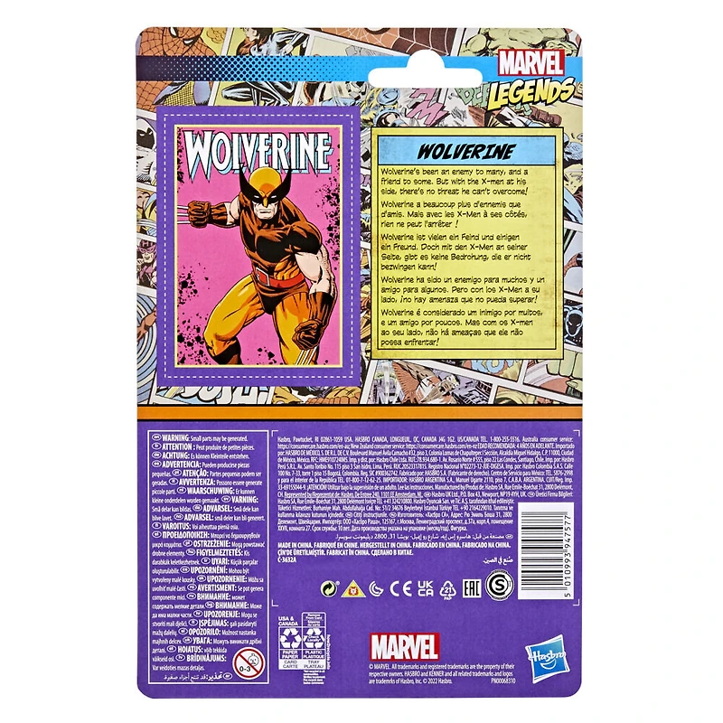 Marvel Legends Series Retro 375 Collection Wolverine Action Figure Toy